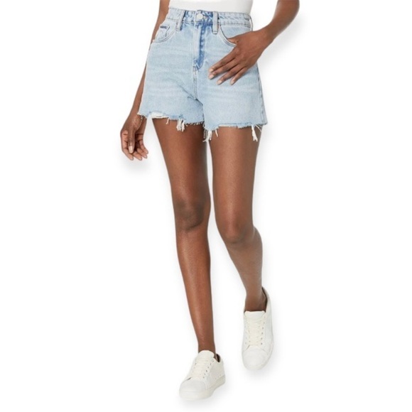 Blank NYC 8 (29) NWT Reeve High-Rise Cutoff Shorts Denim Womens Distressed - Picture 13 of 13